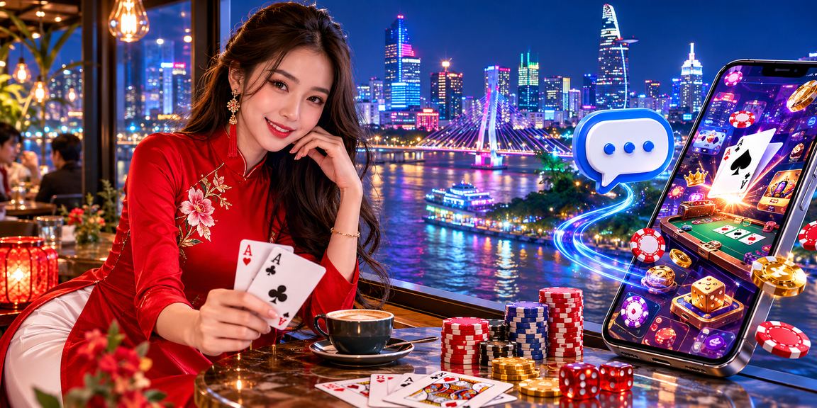 Không khí sôi động của trò chơi bài tại TP.HCM với trang phục áo dài truyền thống