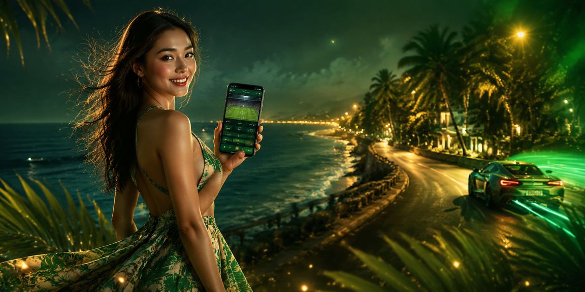 Người dùng truy cập casino di động tại bãi biển Mũi Né, Bình Thuận trên điện thoại thông minh
